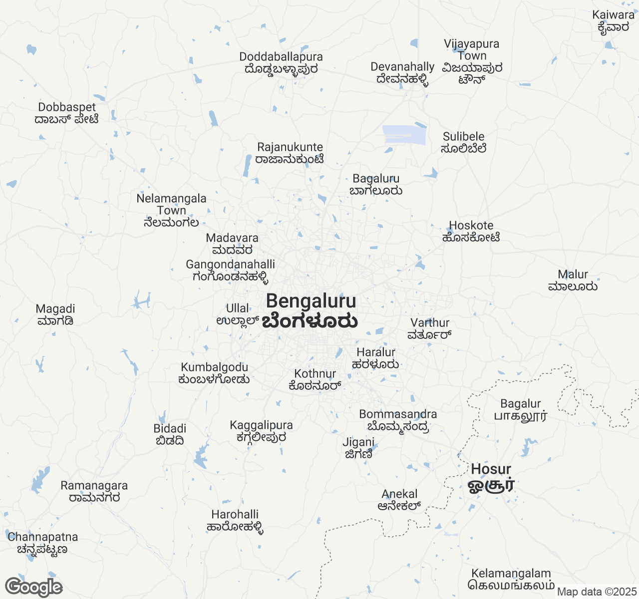 Map of Bengaluru