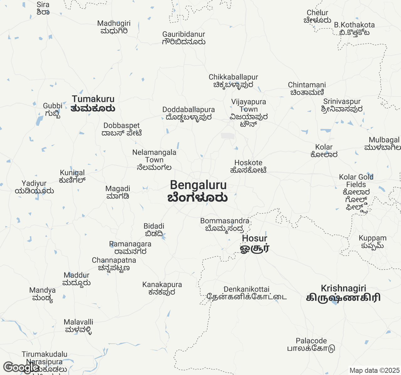 Map of Bengaluru